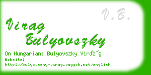 virag bulyovszky business card